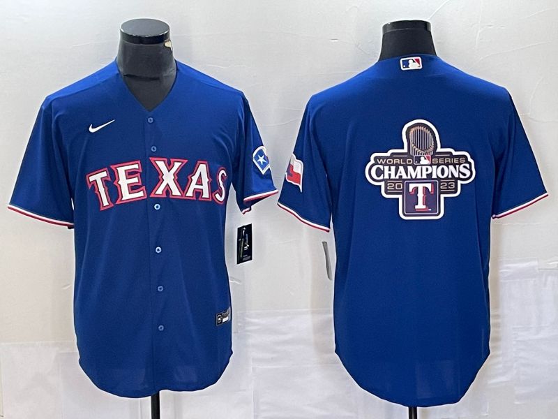 Men Texas Rangers Blank Blue Game Nike 2023 MLB Jersey style 7->youth mlb jersey->Youth Jersey